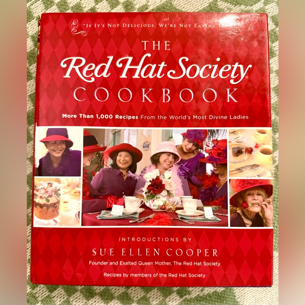 Red Hat Society Cookbook, Gently Loved in Exc Condition, Hardcover